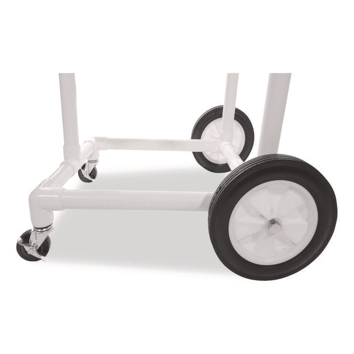 Hoop Storage Rack, Plastic, 176 lb Capacity, 26 x 22 x 49, White