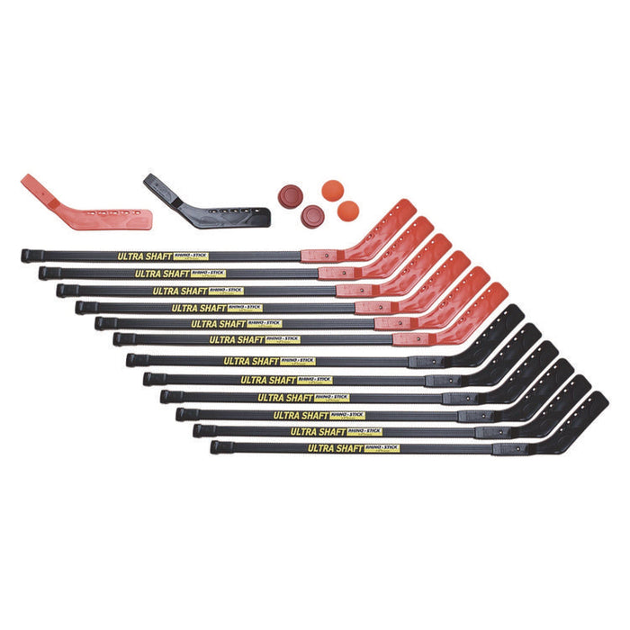 Ultra Shaft Hockey Set, Twelve 42" Hockey Sticks/Two Pucks/Two Balls/Two Extra Blades