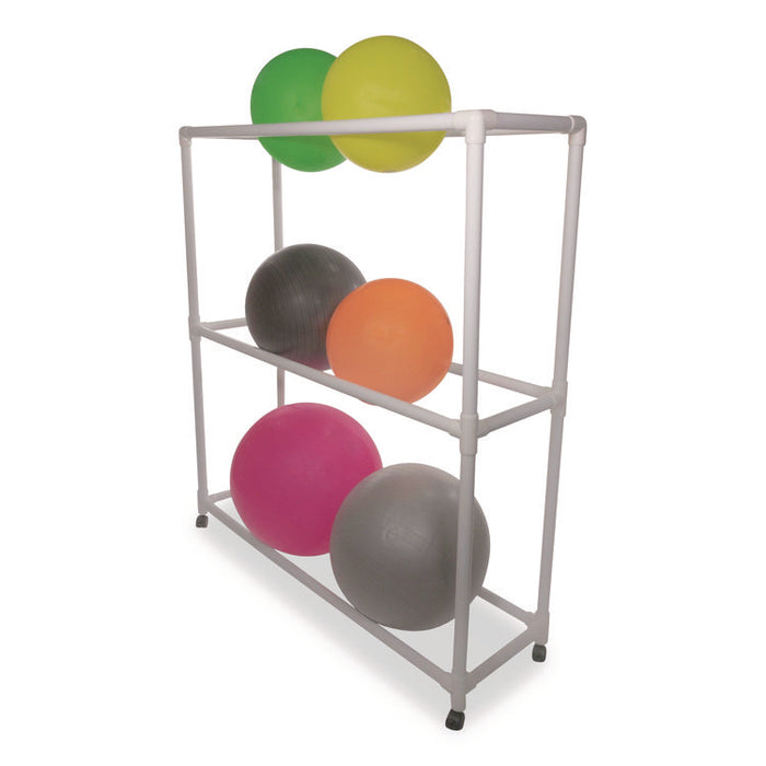 9 Ball ABS Storage Cart, Plastic, 132 lb Capacity, 19 x 62 x 67, White