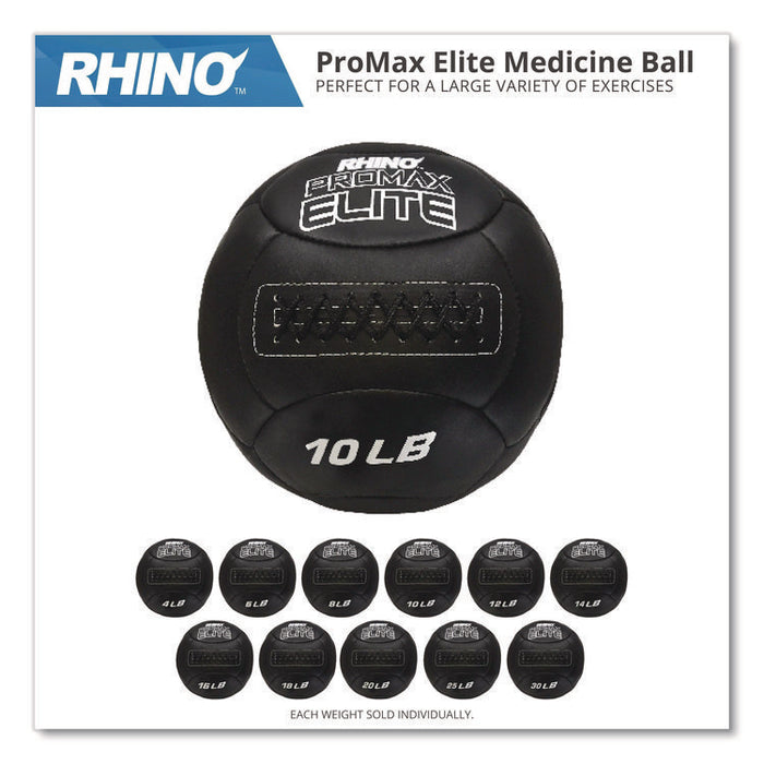 Rhino Promax Elite Medicine Ball, 20 lb, Black