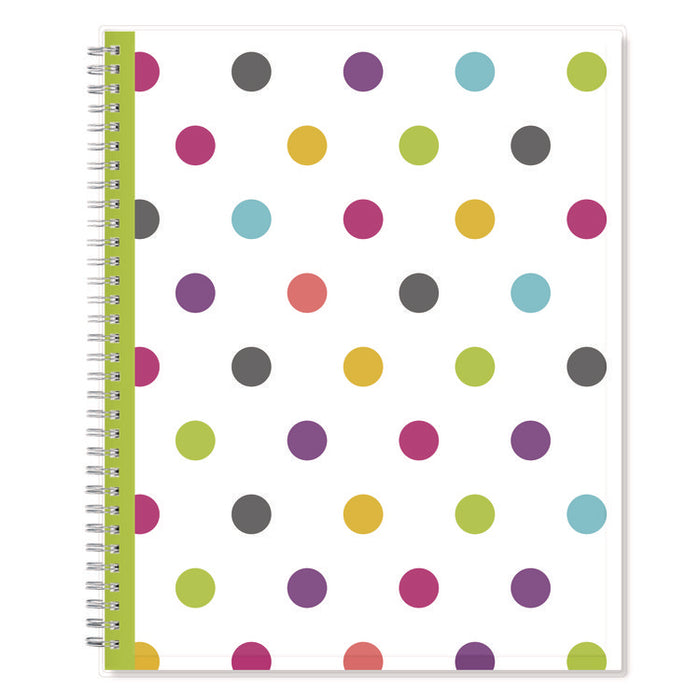Teacher Dots CYO Cover Weekly/Monthly Lesson Planner, 9 Classes, Multicolor Cover, 11 x 8.5, 12-Month (July-June), 2025-2026