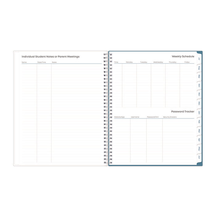 Teacher Dots CYO Cover Weekly/Monthly Lesson Planner, 9 Classes, Multicolor Cover, 11 x 8.5, 12-Month (July-June), 2025-2026