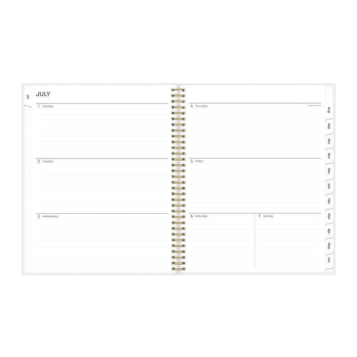 Gemma Academic Year Weekly/Monthly Planner, Geode Artwork, 11 x 8.5, Blue/Purple Cover, 12-Month (July to June): 2025 to 2026
