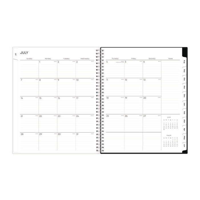 Analeis Create-Your-Own Cover Weekly/Monthly Planner, Floral, 11 x 8.5, White/Black/Coral, 12-Month (July to June): 2025-2026