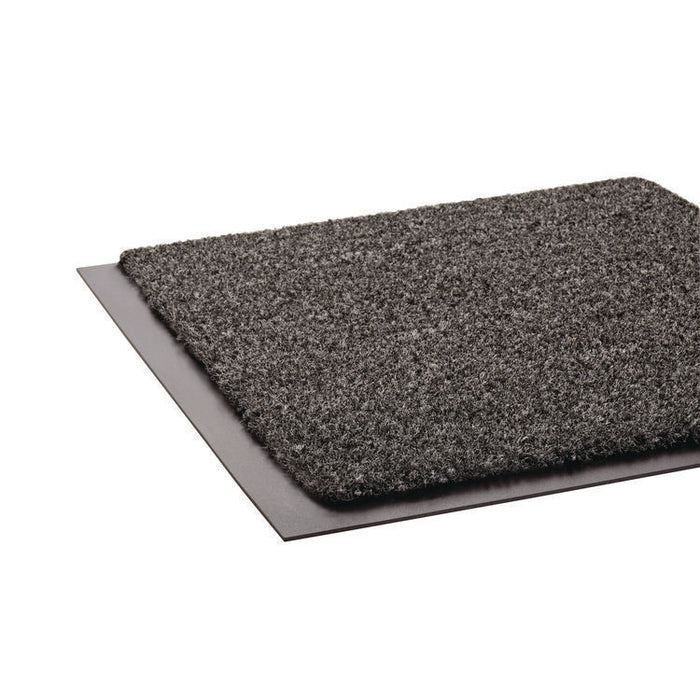 Rely-On Olefin Indoor Wiper Mat, Rectangular, Charcoal Gray Cut Pile Surface, 48" x 72"