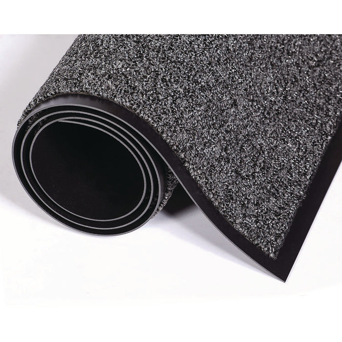 Cross-Over Wiper/Scraper Mat, Rectangular, Gray Carpeted Surface, 48" x 72"