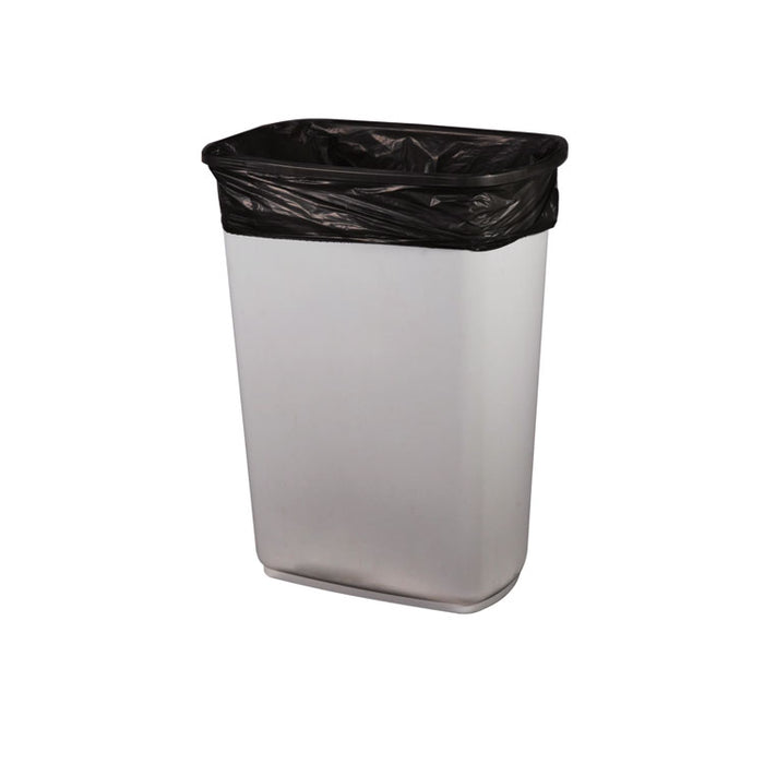 Eco Blend Max Can Liners, 30 gal, 1 mil, 30" x 36", Black, 25 Bags/Roll, 8 Rolls/Carton