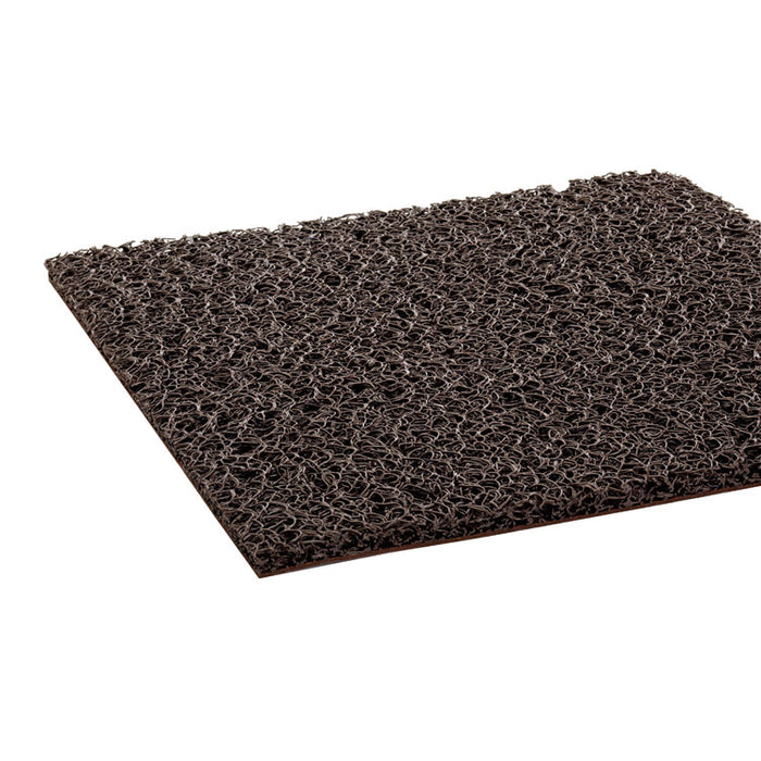 Spaghetti Vinyl-Loop Floor Mat, Rectangular, Brown Spaghetti Loop Surface, 36" x 60"