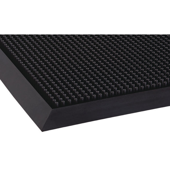 Mat-A-Dor Entrance Scraper Mat, Black Fingertip Textured Rubber Surface, 36" x 72"