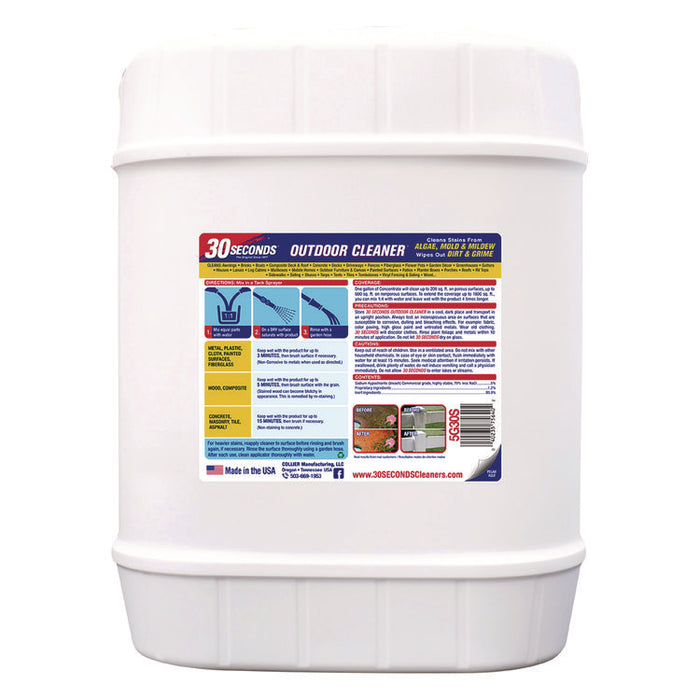 30 Second Outdoor Cleaner Concentrate, Clean Scent, 5 gal Container