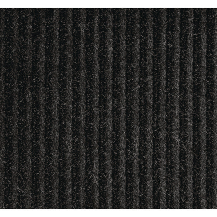 Needle-Rib Wiper/Scraper Mat, Rectangular, Charcoal Gray Ribbed Surface, 36" x 48"