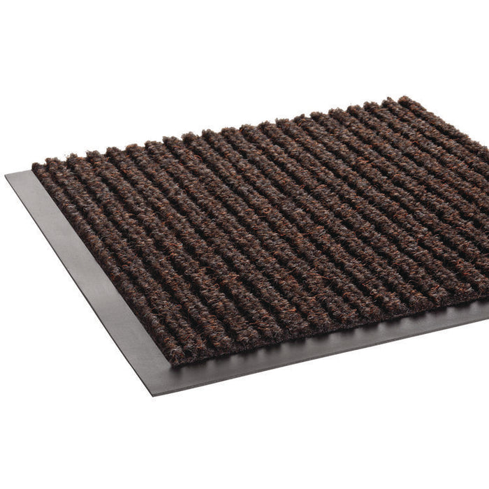 Needle-Rib Wiper/Scraper Mat, Rectangular, Brown Ribbed Surface, 36" x 10 ft