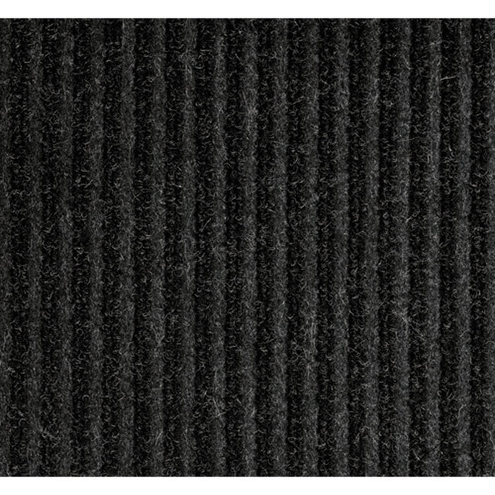 Needle-Rib Wiper/Scraper Mat, Rectangular, Charcoal Gray Ribbed Surface, 36" x 10 ft