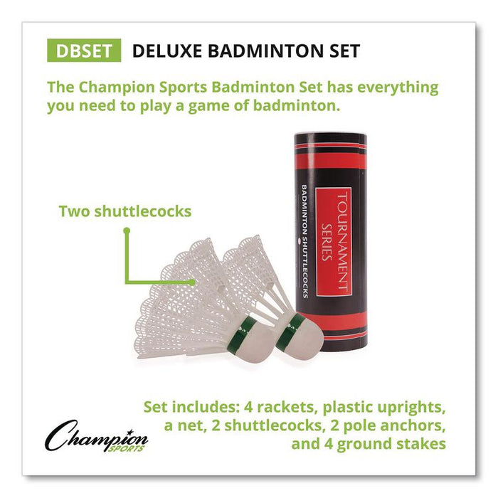 Deluxe Badminton Set, 20 ft Net with 4 Rackets, 2 Shuttlecocks