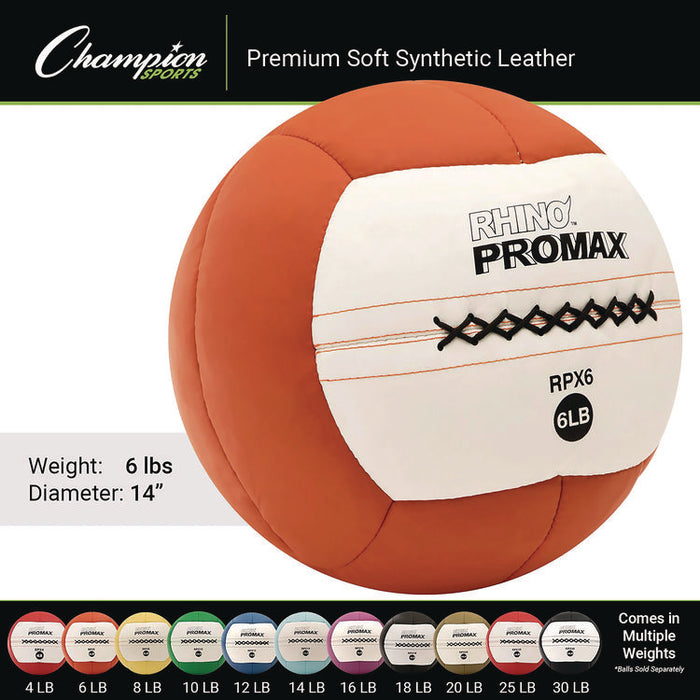 Rhino Promax Medicine Ball, 6 lb, Orange