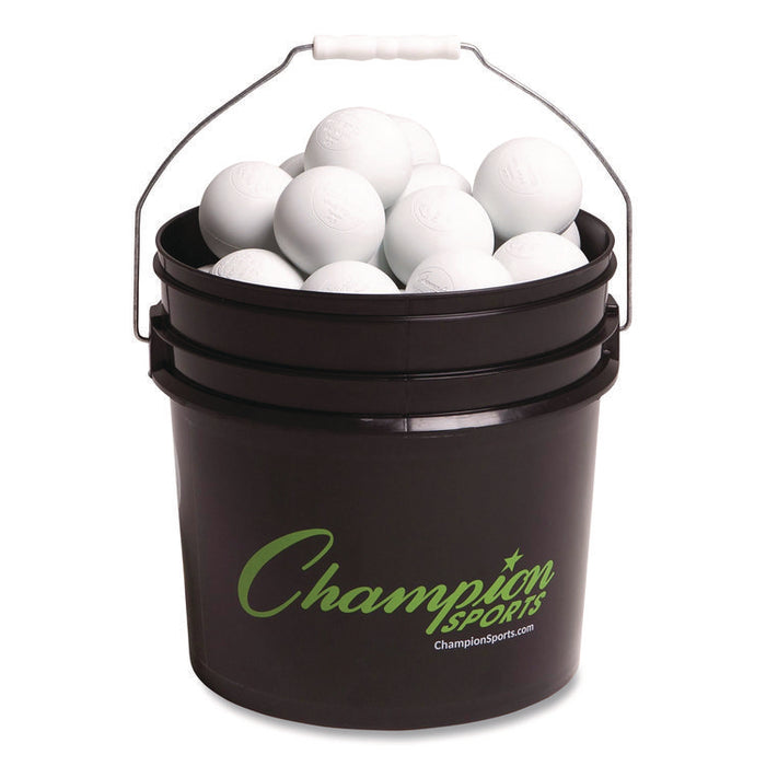 Bucket of Lacrosse Balls, Official Size, White, 36 Balls/Bucket