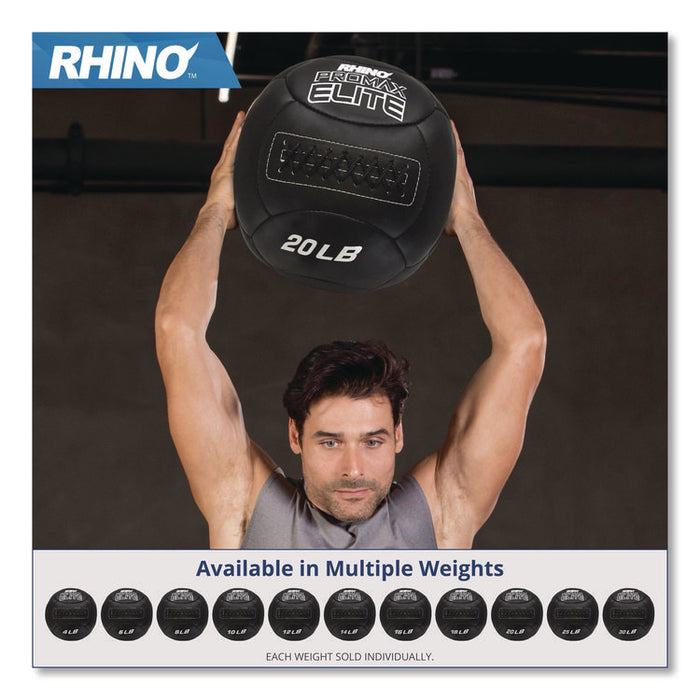 Rhino Promax Elite Medicine Ball, 18 lb, Black