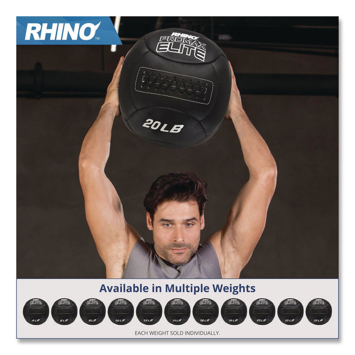 Rhino Promax Elite Medicine Ball, 12 lb, Black