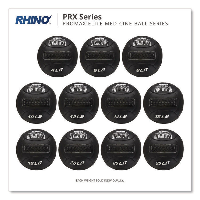 Rhino Promax Elite Medicine Ball, 30 lb, Black