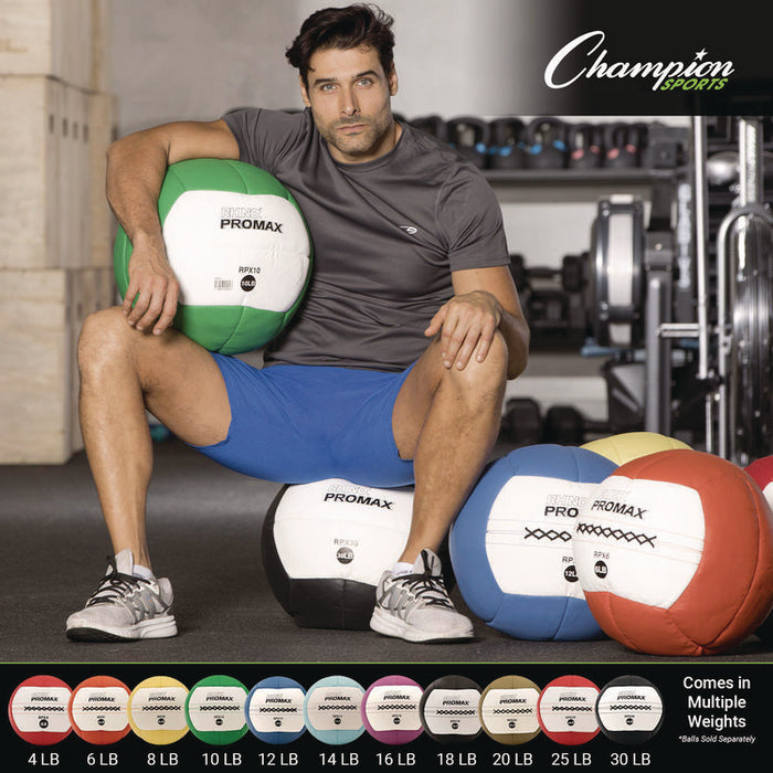 Rhino Promax Medicine Ball, 18 lb, Black