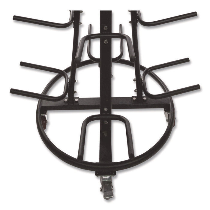 Champion Sports Round Medicine Ball Tree, 31" x 31" x 66.5", Black