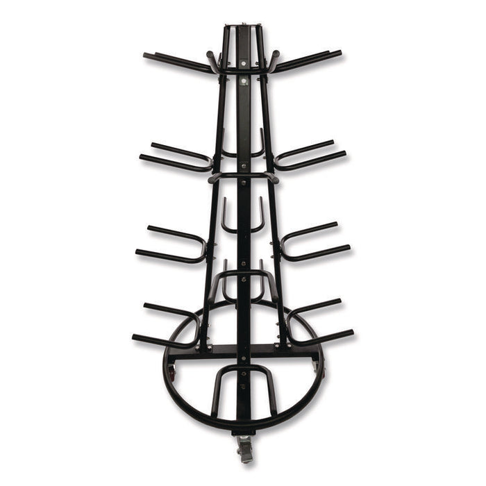 Champion Sports Round Medicine Ball Tree, 31" x 31" x 66.5", Black