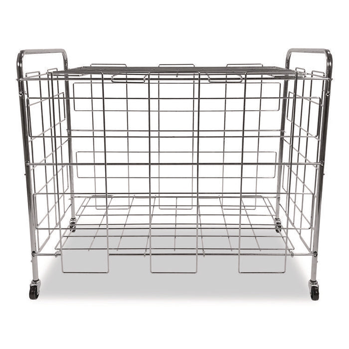 Portable Ball Locker, Metal, 176 lb Capacity, 24 x 41 x 36, Chrome