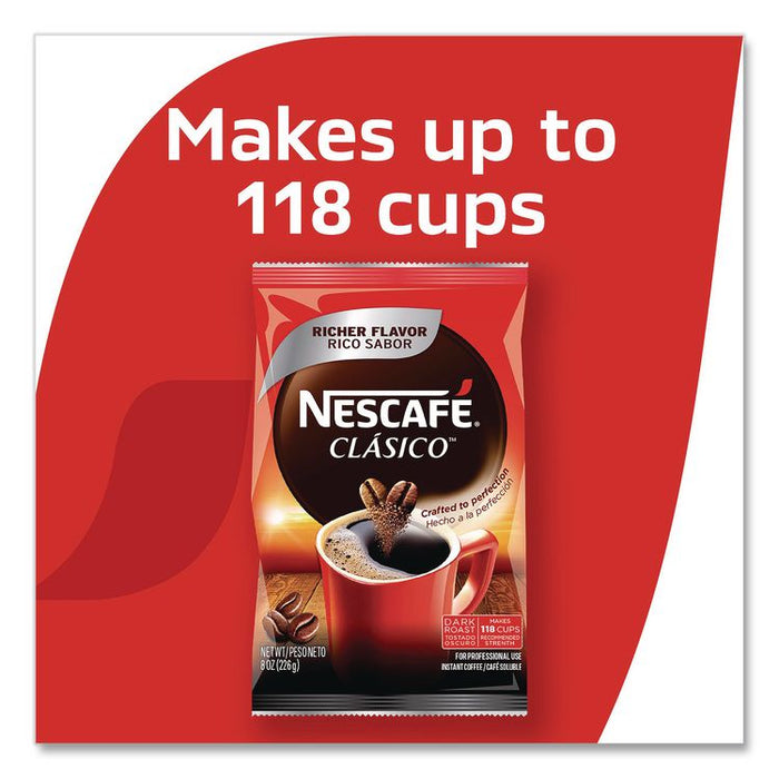Clasico Dark Roast Instant Coffee, 8 oz Pouch