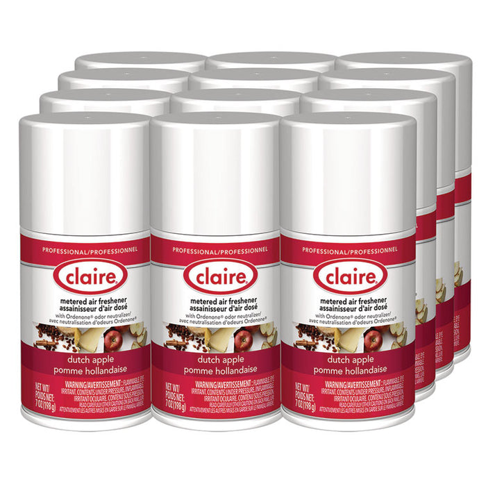 Metered Air Freshener, Apple, 7 oz Aerosol Spray, 12/Carton