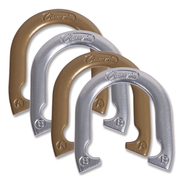Deluxe Horseshoe Tournament Set, 4 Horseshoes/2 Stakes/Carry Bag/Rule Sheet