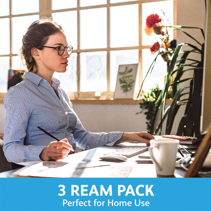 Vitality Multipurpose Print Paper, 92 Bright, 20 lb Bond Weight, 8.5 x 11, White, 500 Sheets/Ream, 3 Reams/Carton