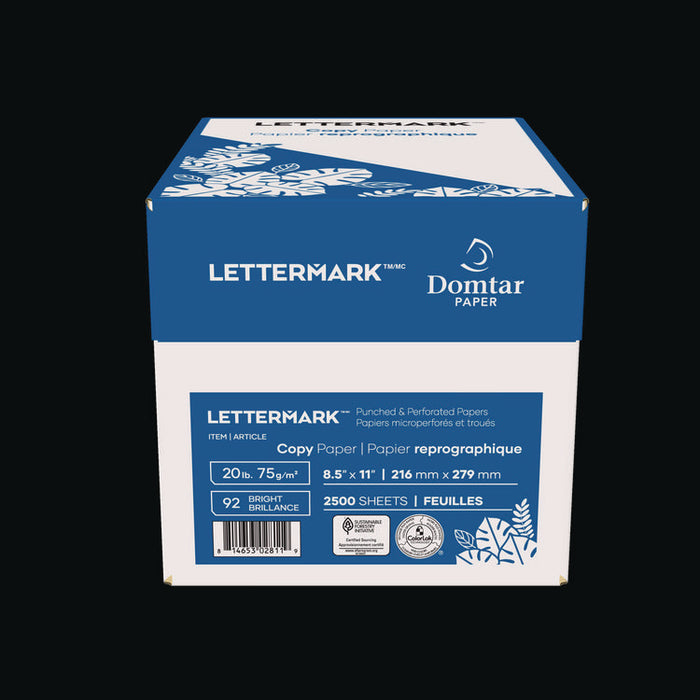 Custom Cut-Sheet Copy Paper, 92 Bright, Micro-Perforated 5.5" from Top, 20lb Bond Weight, 8.5 x 11, White, 500/Ream, 5 RM/CT