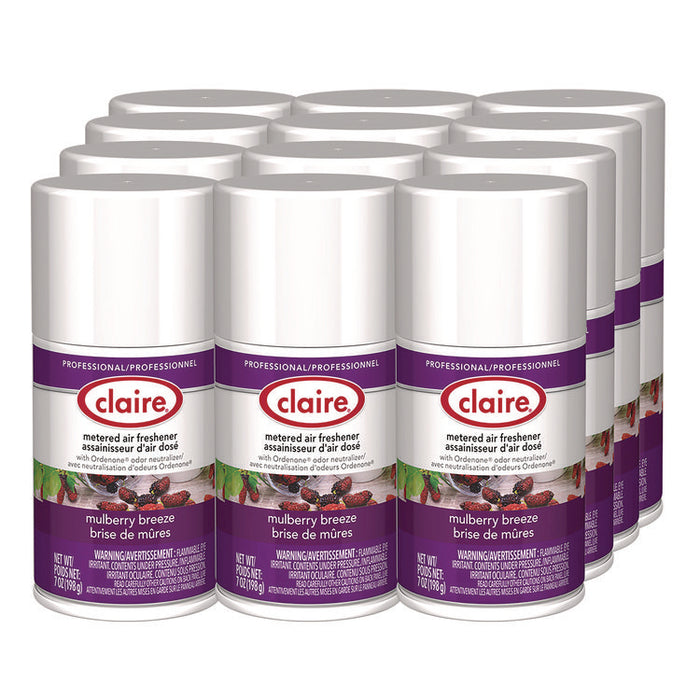 Metered Air Freshener, Mulberry, 7 oz Aerosol Spray, 12/Carton