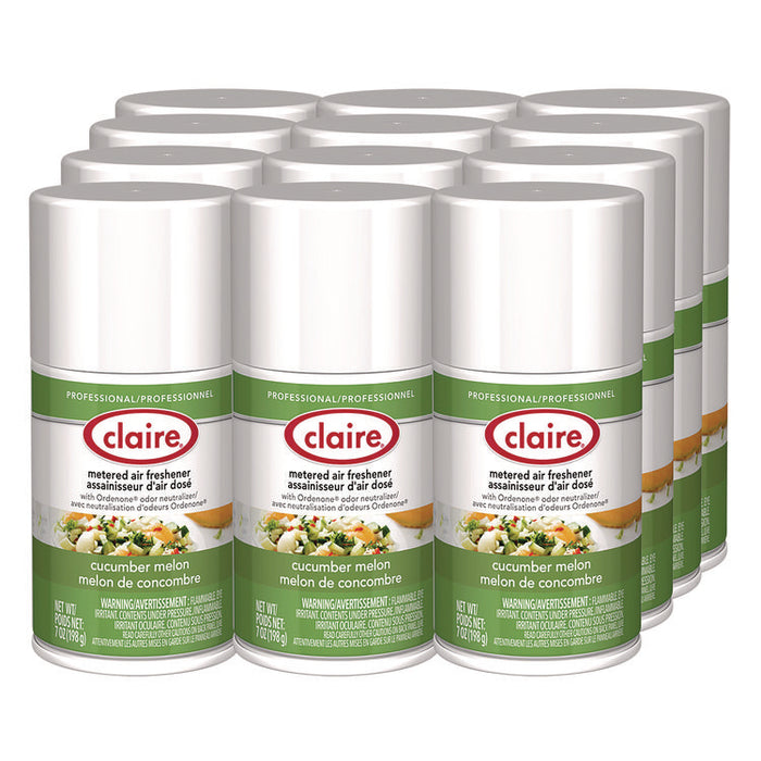 Metered Air Freshener, Cucumber Melon, 7 oz Aerosol Spray, 12/Carton