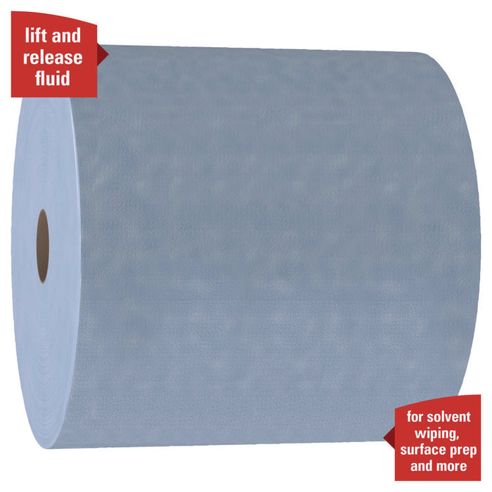 X90 Cloths, Jumbo Roll, 2-Ply, 12.4 x 12.2, Blue Denim, 450/Roll