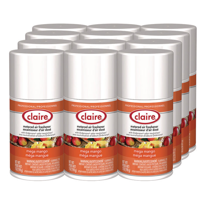 Metered Air Freshener, Mango, 7 oz Aerosol Spray, 12/Carton