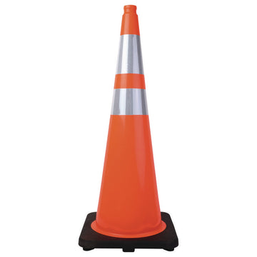 Traffic Cone, 14.5 x 1 x 36, Orange/Silver