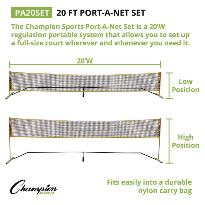 Rhino Port-A-Net Set, 36" to 60" x 240"