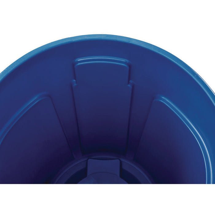 Brute Recycling Container, 44 gal, Polyethylene, Blue