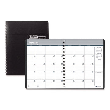14-Month Recycled Ruled Monthly Planner, 8.75 x 6.78, Black Cover, 14-Month: Dec 2025 to Jan 2027