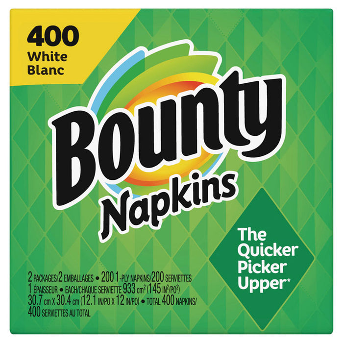 Quilted Napkins, 1-Ply, 12.1 x 12, White, 400/Pack, 4 Packs/Carton