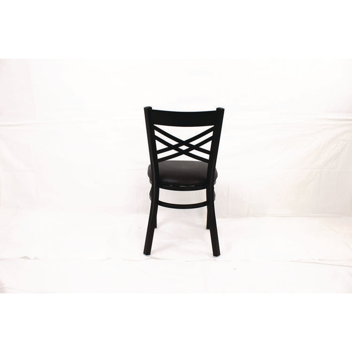 X Series Chair, Supports Up to 300 lb, 18" Seat Height, Black Seat, Black Back, Black Base
