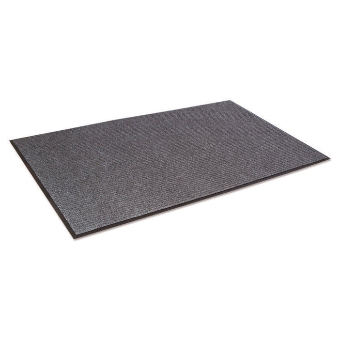 Needle-Rib Wiper/Scraper Mat, Rectangular, Gray Ribbed Surface, 36" x 10 ft