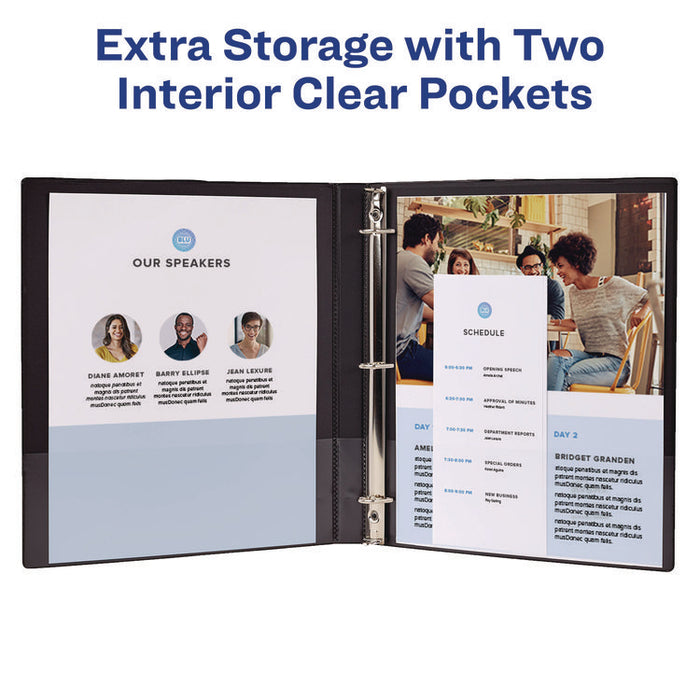 Showcase Economy View Binders with Slant Rings, 3 Rings, 0.5" Capacity, 11 x 8.5, White