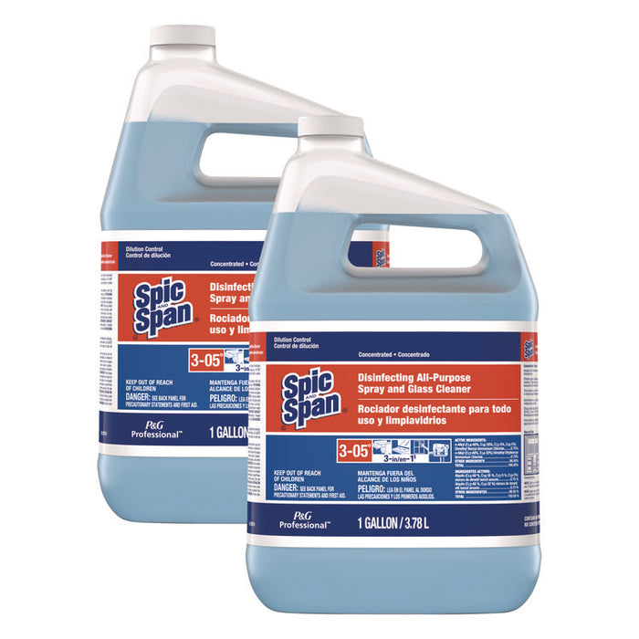 Disinfecting All-Purpose Spray and Glass Cleaner, Fresh Scent, Concentrated, 1 gal, 2/Carton