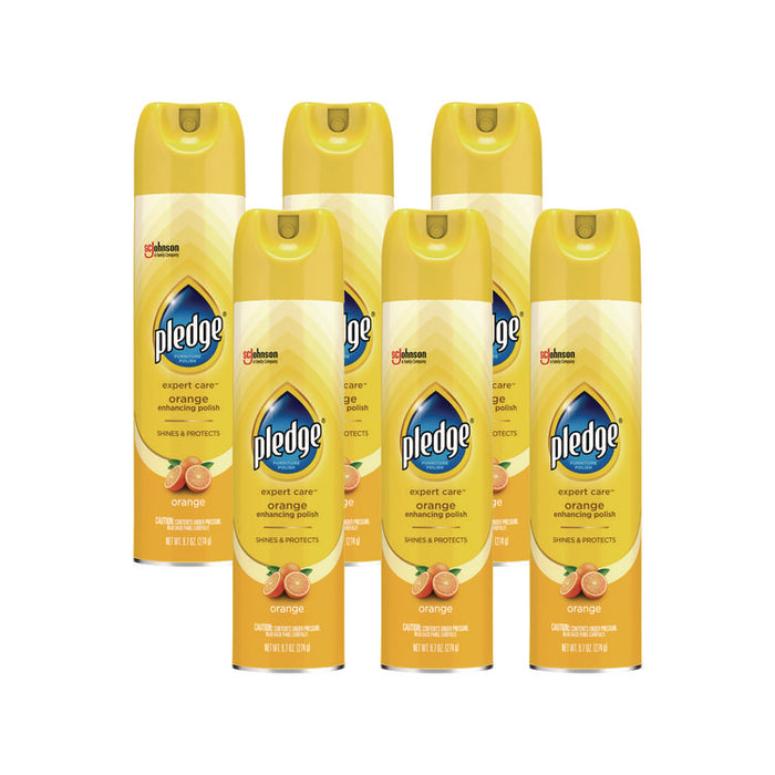 Furniture Polish, Orange Scent, 9.7 oz Aerosol Spray, 6/Carton
