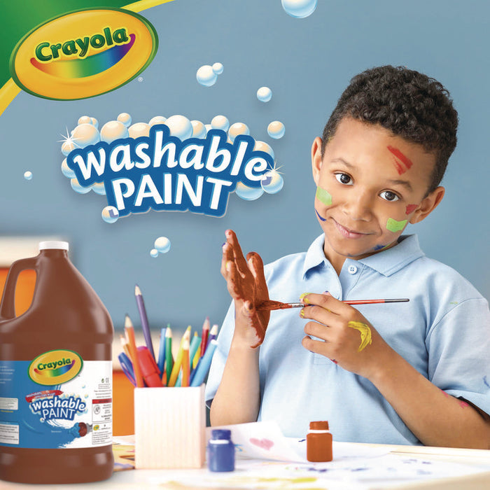 Washable Paint, Brown, 1 gal Bottle