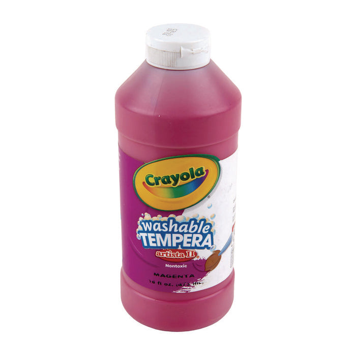 Artista II Washable Tempera Paint, Magenta, 16 oz Bottle
