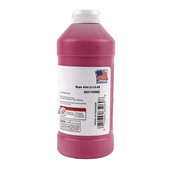 Artista II Washable Tempera Paint, Magenta, 16 oz Bottle