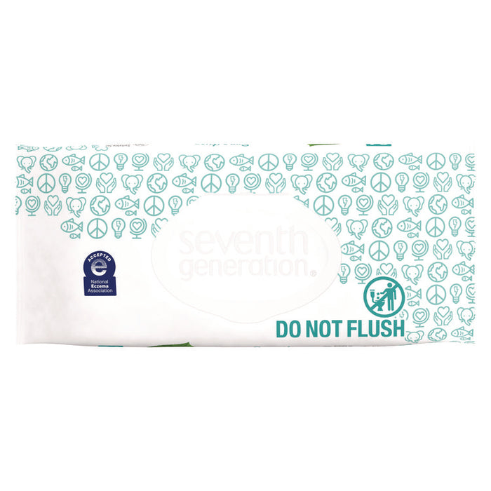 Free and Clear Baby Wipes, 7 x 7, Unscented, White, 64/Flip-Top Pack